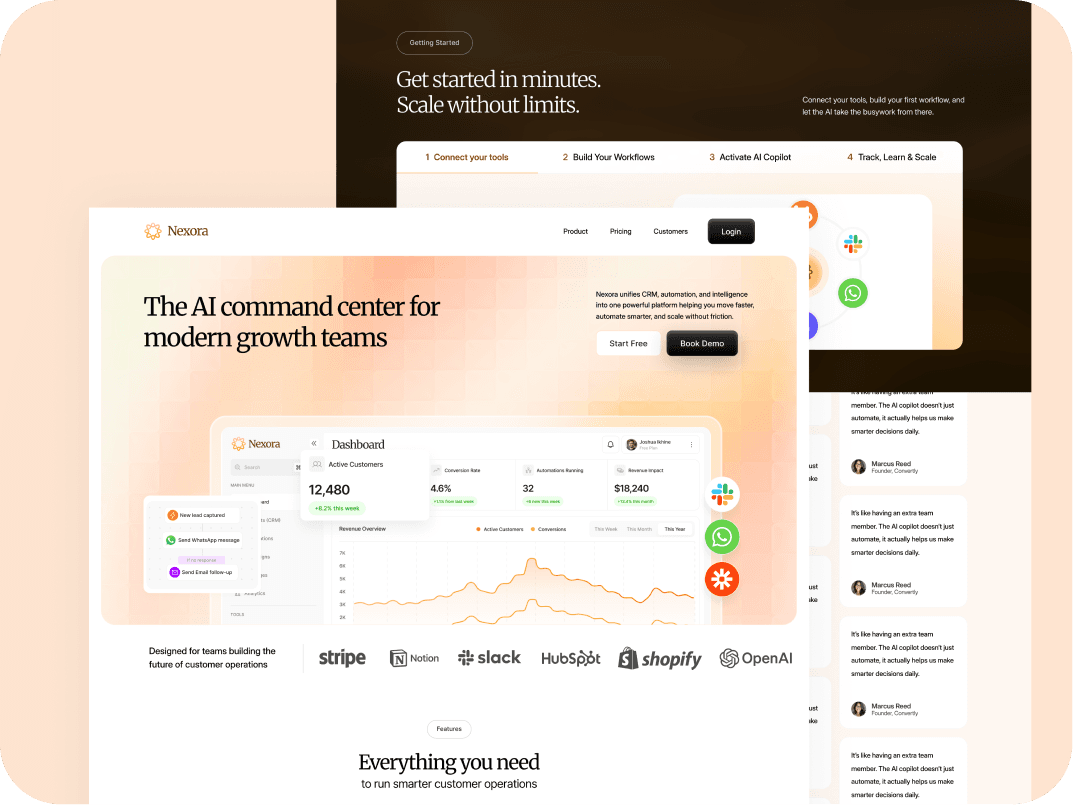 Nexora - CRM SaaS Website