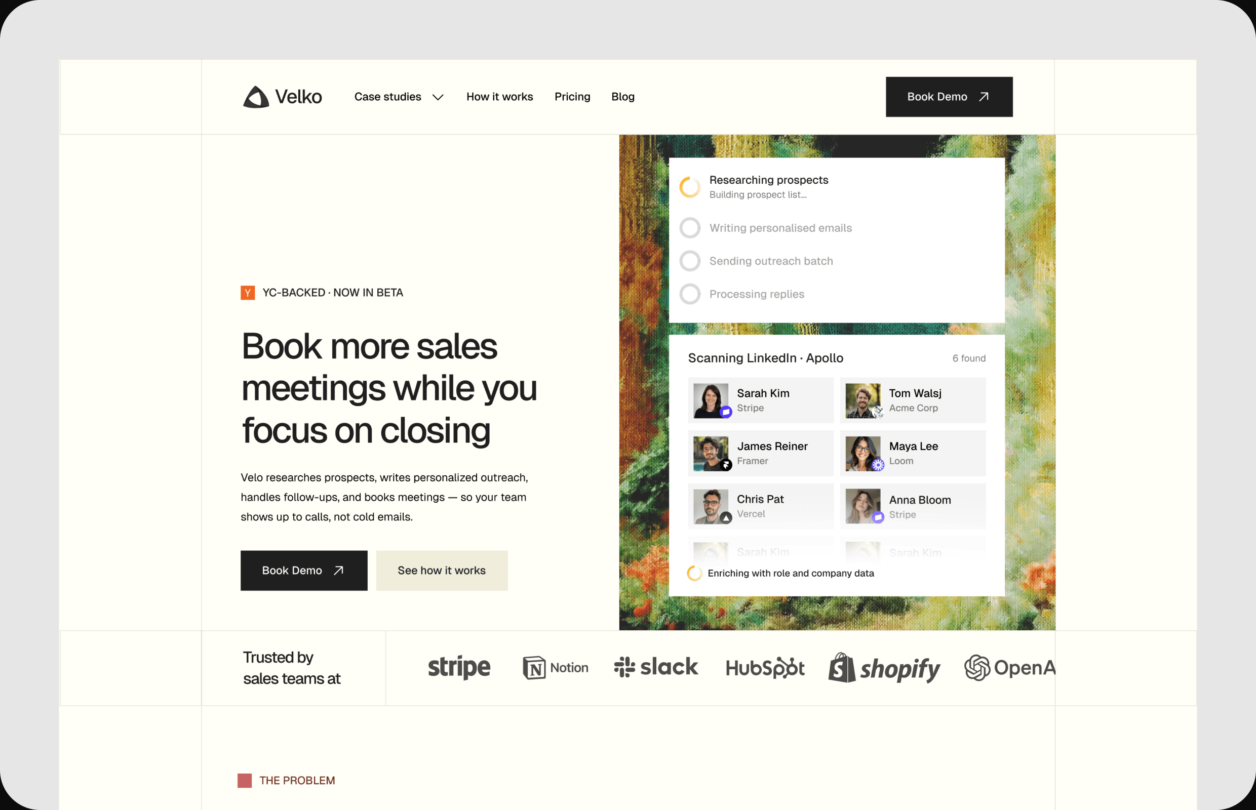Velko - AI Sales Agent website